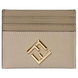 Fendi Diamond Card Case Brown