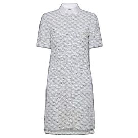 Thom Browne Robe en tweed à poches à patchs en sequins Marron
