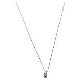 Alexander Mcqueen Collar con Péndulo de Calavera Dorado