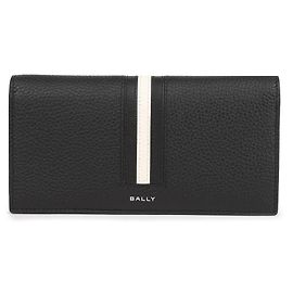 Bally Portafoglio Long Continental Ribbon Nero