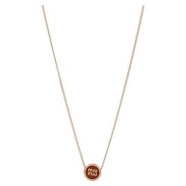 Miu Miu Metallhalskette Rot