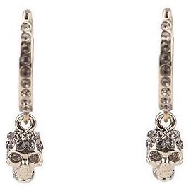 Alexander Mcqueen Pendientes de aro Skull Dorado