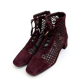 Christian Dior Mesh Ankle Boots Red