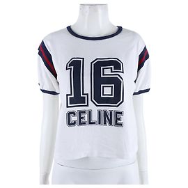 Céline Manches Courtes Blanc