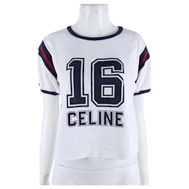 Céline Celine Kurzarm Weiß