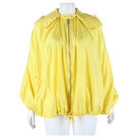 Valentino Silk Windbreaker Jacket Yellow