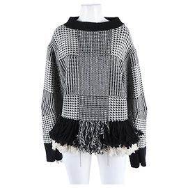 Sacai Pull en maille à manches longues Sakai Blanc