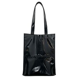 Bolsa de ombro em preto com logo em relevo Acne Preto