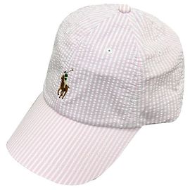 Baseballkappe mit gesticktem Pony-Logo von Polo Ralph Lauren Rosa Weiß Weiß