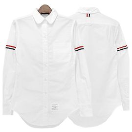 Thom Browne Camisa Oxford clássica com três listras para mulheres Branco
