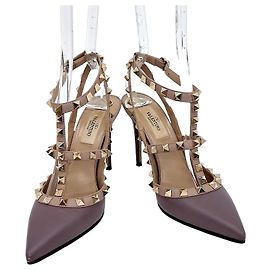 Sapatos Valentino Rockstud Roxo