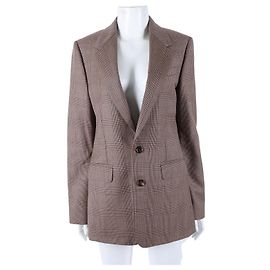 Céline Karierte Jacke Braun