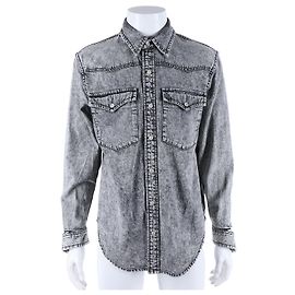 Camisa de denim Balenciaga Castaño