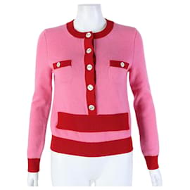 Chanel Langarm-Strickpullover Rot