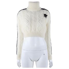 Gucci Adidas Crop Long Sleeve Knit Blanc