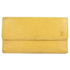 Louis Vuitton Epi Leather Yellow Long Wallet Yellow