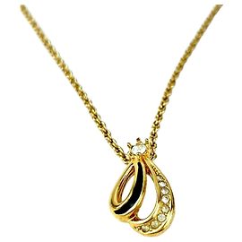 Collar de Péndulo de Doble Línea CHRISTIAN Dior Dorado