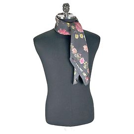 Dior Sciarpa Floreale Grigio Scuro Marrone