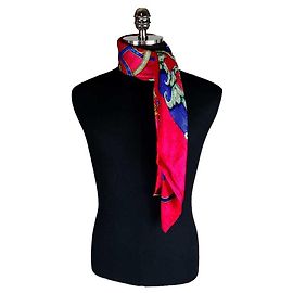 Hermès Monogramm Jacquard Seidenschal rot Rot
