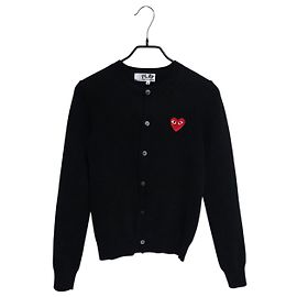 Comme Des Garcons Damen Rundhals-Cardigan Schwarz Schwarz
