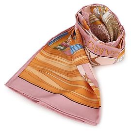 Salvatore Ferragamo Pullover de seda estampado Rosa