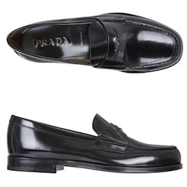 Prada Mocassins Brossés Classiques Noir