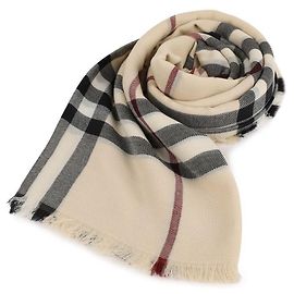 Burberry Karo-Wollschal Weiß