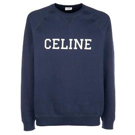 Céline Sweatshirt ample en molleton de coton Bleu
