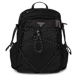 Prada Speedrock Re-Nylon Leather Backpack Black
