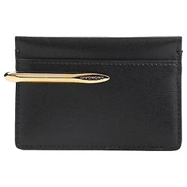 Givenchy Leather Pinch Card Holder Black