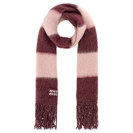 Miu Miu Wollschal mit Fransen Orange