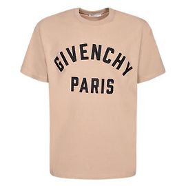 Givenchy Besticktes Baumwoll-T-Shirt Beige Schwarz Braun