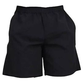 Moncler Schwimmshorts mit schwarzem Logo-Patch Schwarz