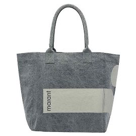Isabel Marant Logo Tote Bag Schwarz Baumwolle Schwarz