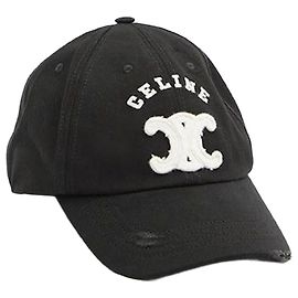 Céline Gorra de algodón Triomphe Negro