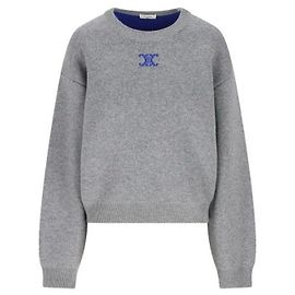 Céline Pull en cachemire à col rond Bleu