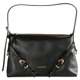 Givenchy Bolsa Mini Voyou de Couro Preto