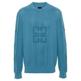 Givenchy Suéter de algodão com tranças Azul