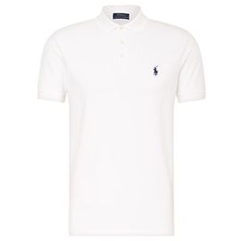 Ralph Lauren Maßgeschneiderte Slim Fit Stretch-Mesh-Poloshirt Weiß