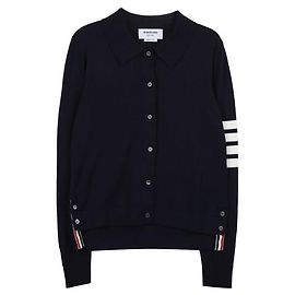 Thom Browne Camicia Bar in cotone per donne Blu