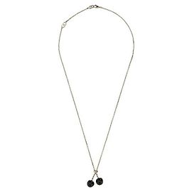Valentino She Cherry Pick Metall Emaille Halskette Schwarz