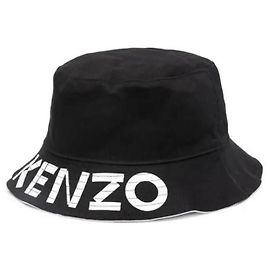 Kenzo Bucket Hat mit Logo-Print Schwarz