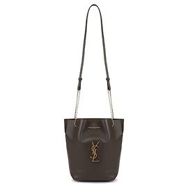 Saint Laurent Bolsa de ombro em couro de cordeiro Verde