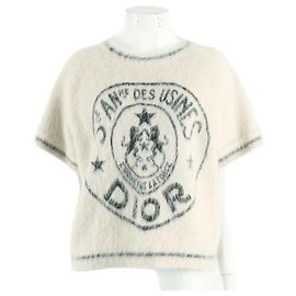 Kurzarm-Strickoberteil Christian Dior Braun