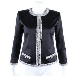 Chanel Giacca di seta Nero
