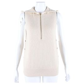 Salvatore Ferragamo Kaschmir Kapuzenstrickweste Weiß