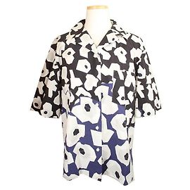 Jil Sander Camisa de algodão com bloco de cores e grande estampa Multicor