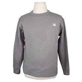 Acne Grau melierte Herren-Fleece-Sweatshirt XS Braun