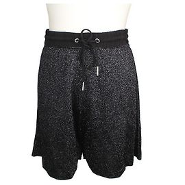 Sandro Shorts Élastiques Noirs Métalliques Noir