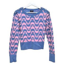 Chanel Kaschmir-Wellen-Coco-Button-Pullover mit langen Ärmeln Mehrfarben